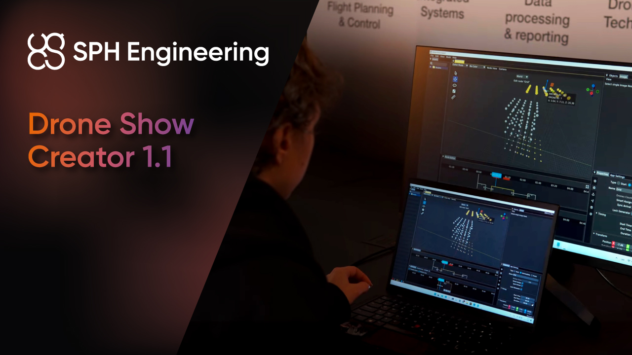 SPH Engineering lanza Drone Show Creator 1.1 con funciones mejoradas y mejoras de rendimiento