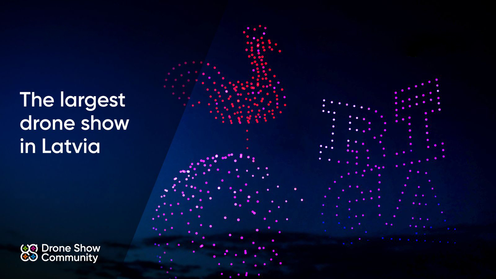 Drone Show Software shines brightly in the largest drone show in Latvia