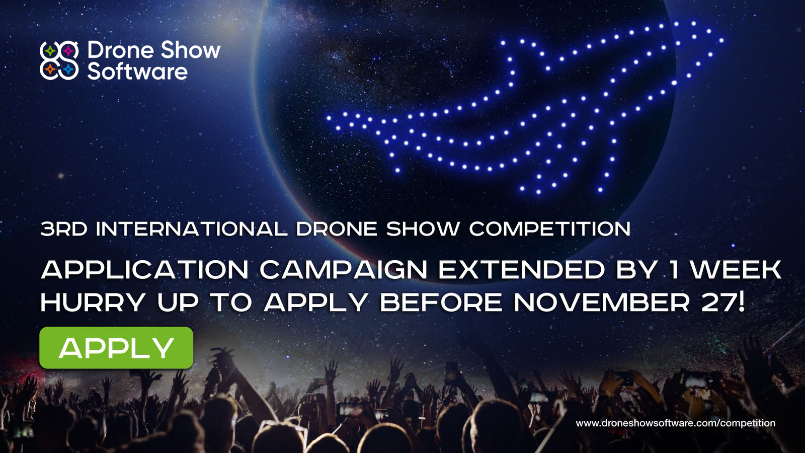 Drone Show Competition application campaign extended by 1 week