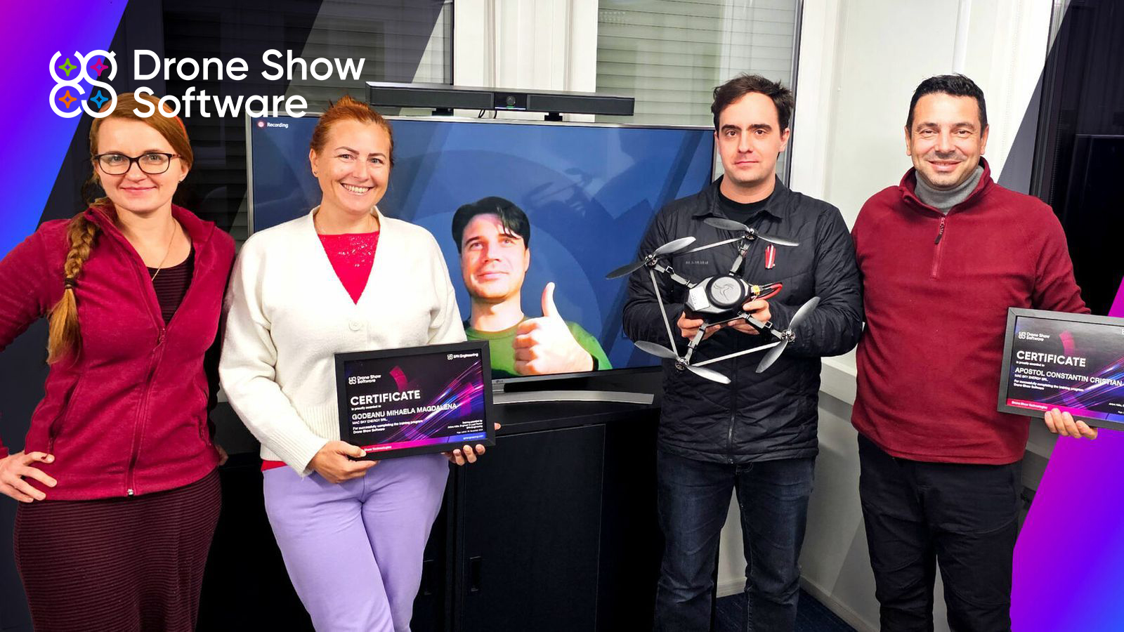 Drone Show Software Training graduation - Mac Sky Energy