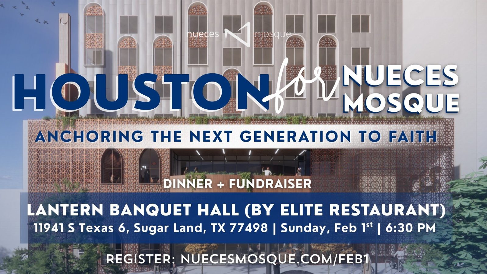 Houston for Nueces Mosque reconstruction fundraiser
