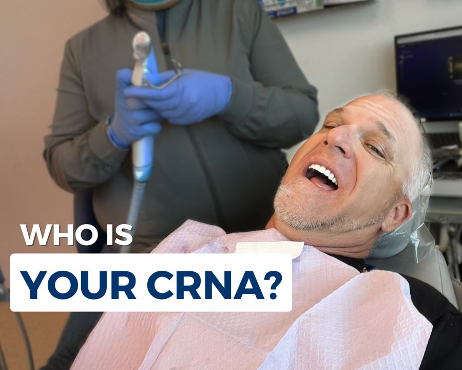 Man in dental chair next to CRNA