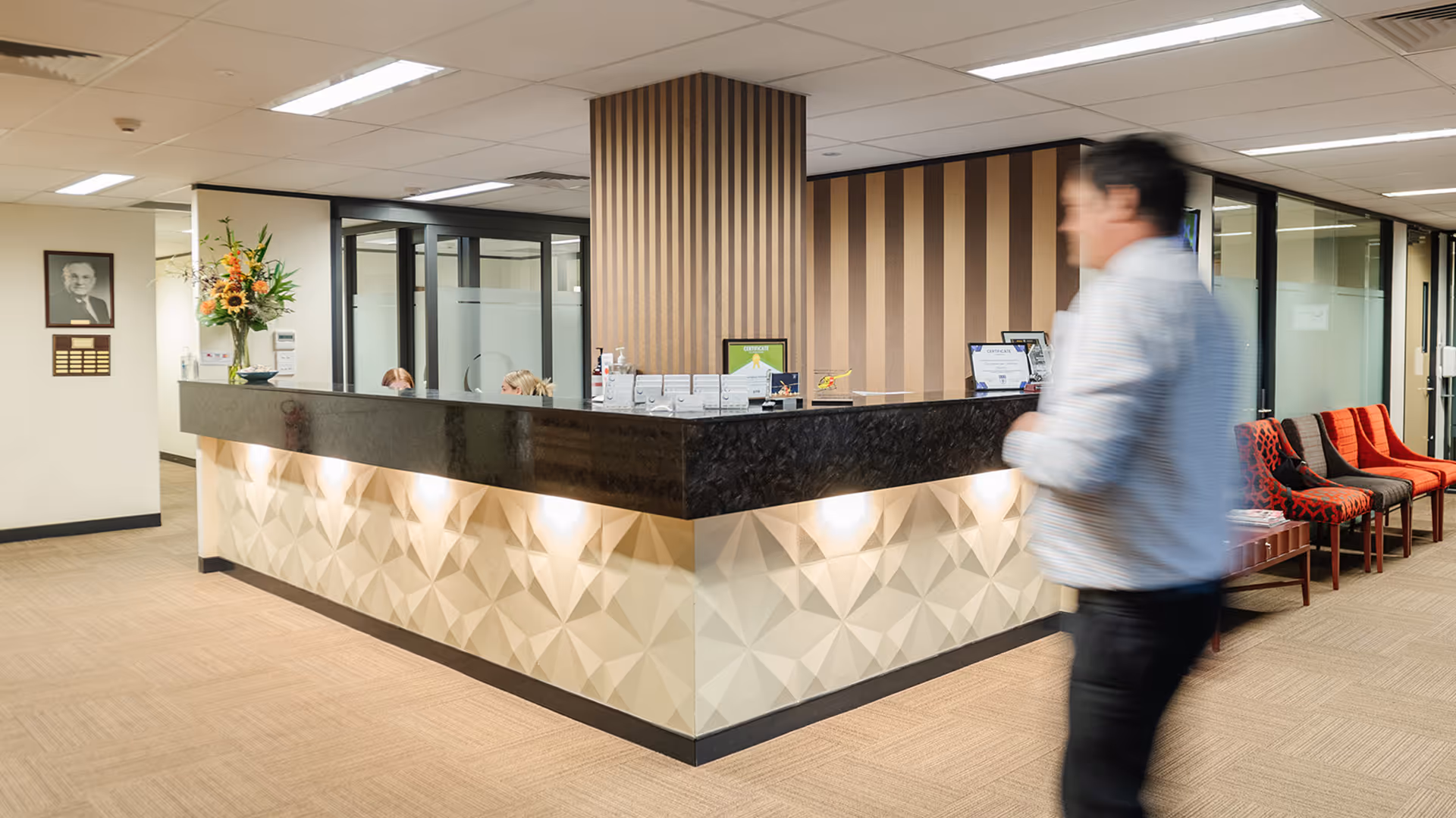 Reception at Everingham Solomons' Tamworth office