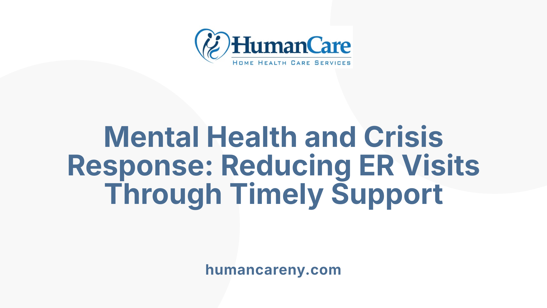 Mental Health and Crisis Response: Reducing ER Visits Through Timely Support