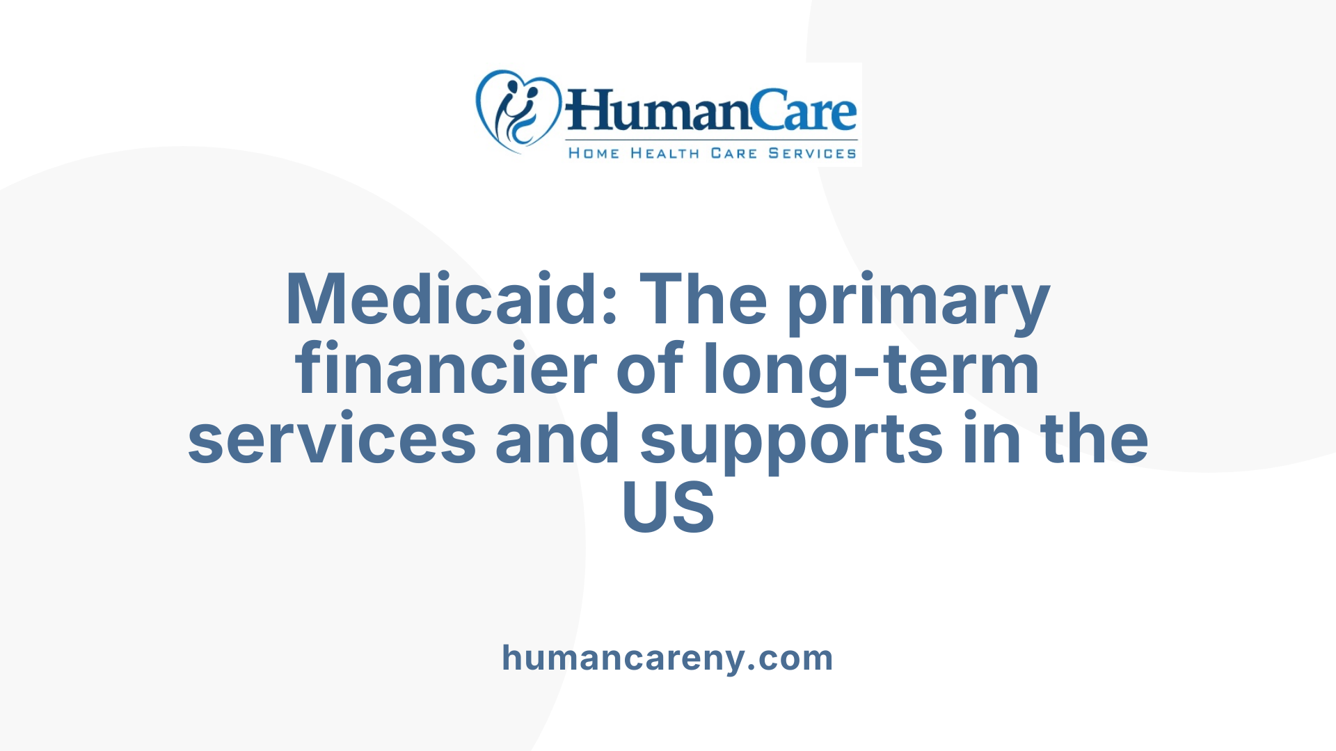 Medicaid: The primary financier of long-term services and supports in the US