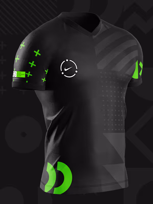 NPC Uniform T-Shirt, black with Nike Partner Club Logo and other design elements