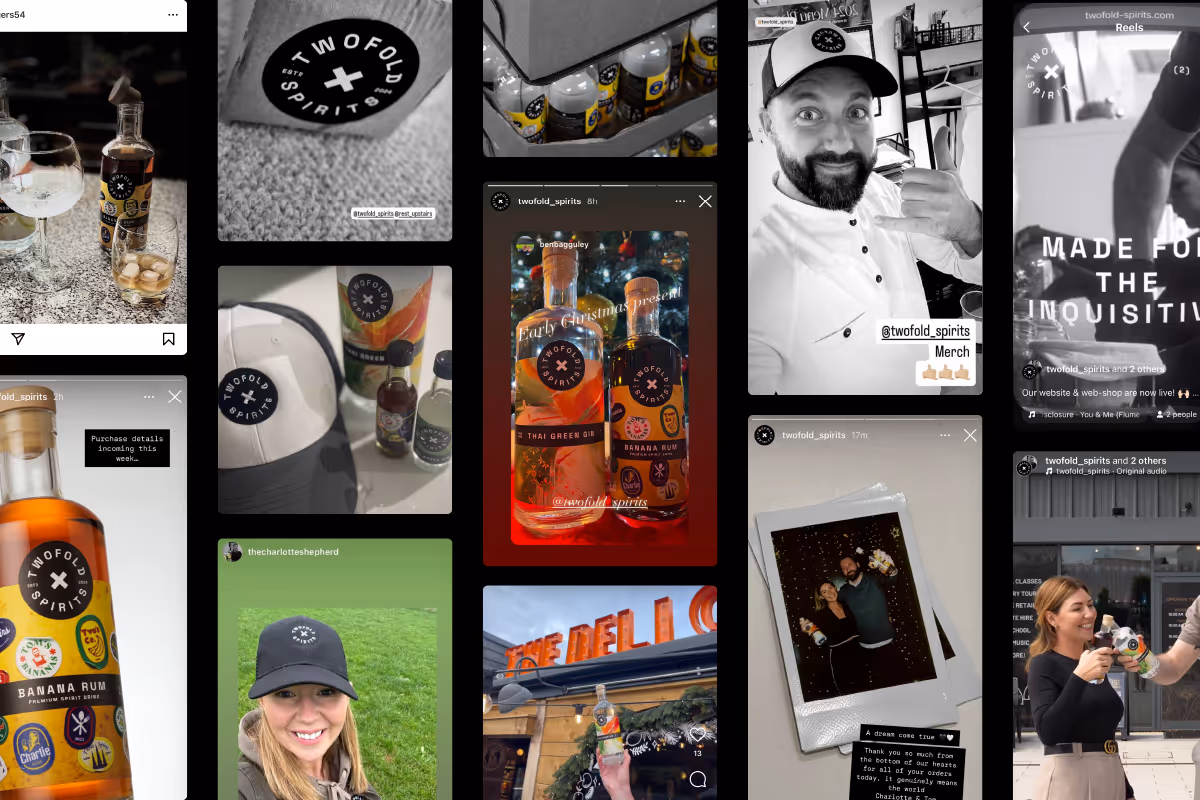 Animated gif image showing brand assets for the restaurant