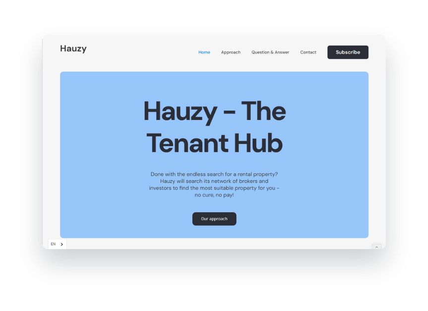A new rental service, built brand-first.