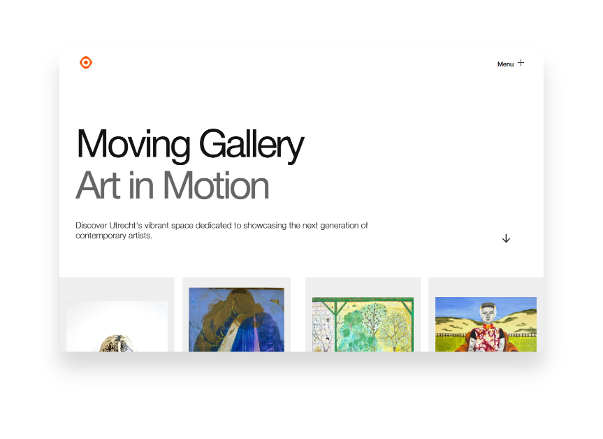 A contemporary gallery, translated into an editorial digital platform.
