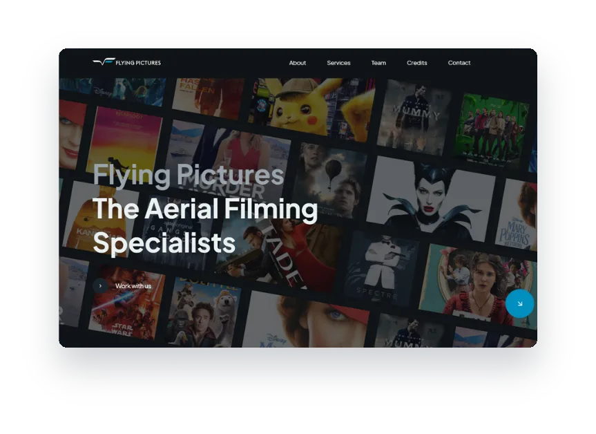 Cinematic aerial work, given a stage to match.