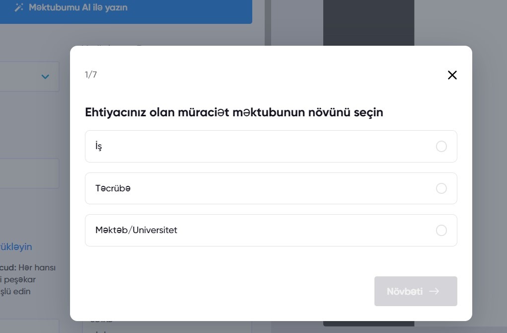 Şəxsi məlumatlarınız və müraciətinizlə bağlı sualların cavablandırılması