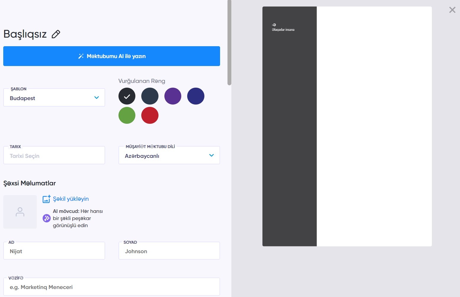 Qapaq məktubunun süni intellektlə yazılmasına başlanılması