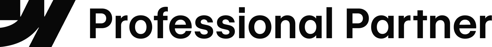 Professional webflow partner badge