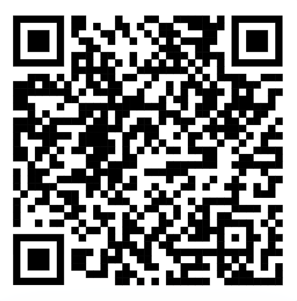 Black and white QR code on a white background.