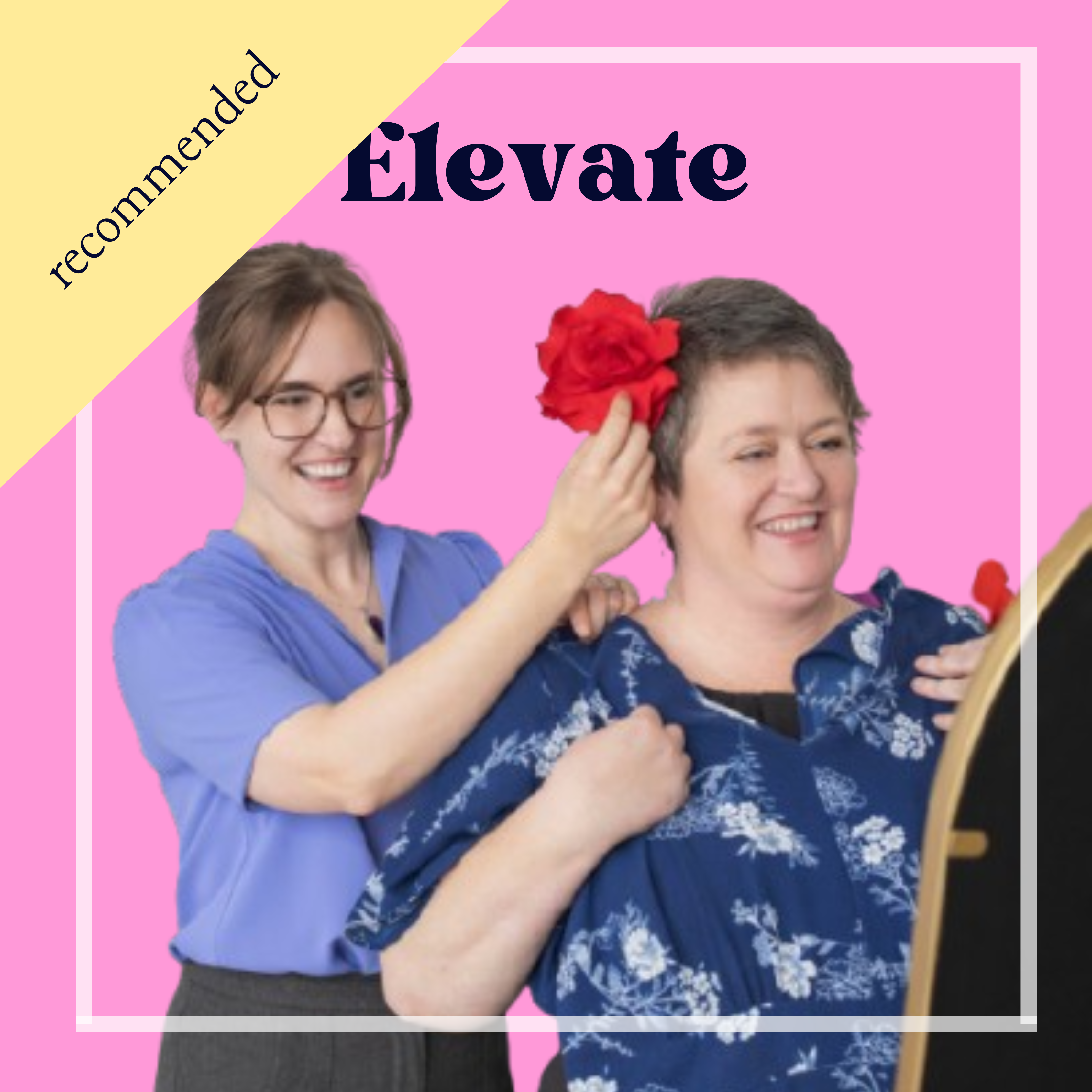 Teresa with colour drapes