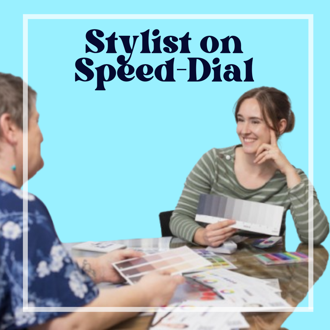 Teresa with colour drapes