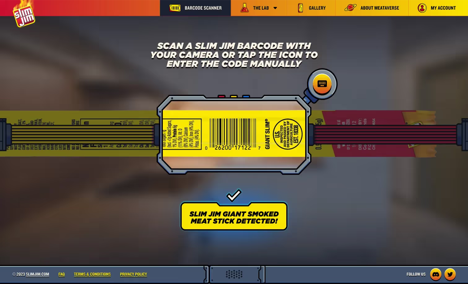 The Slim Jim Meataverse Slim Jim Scanner