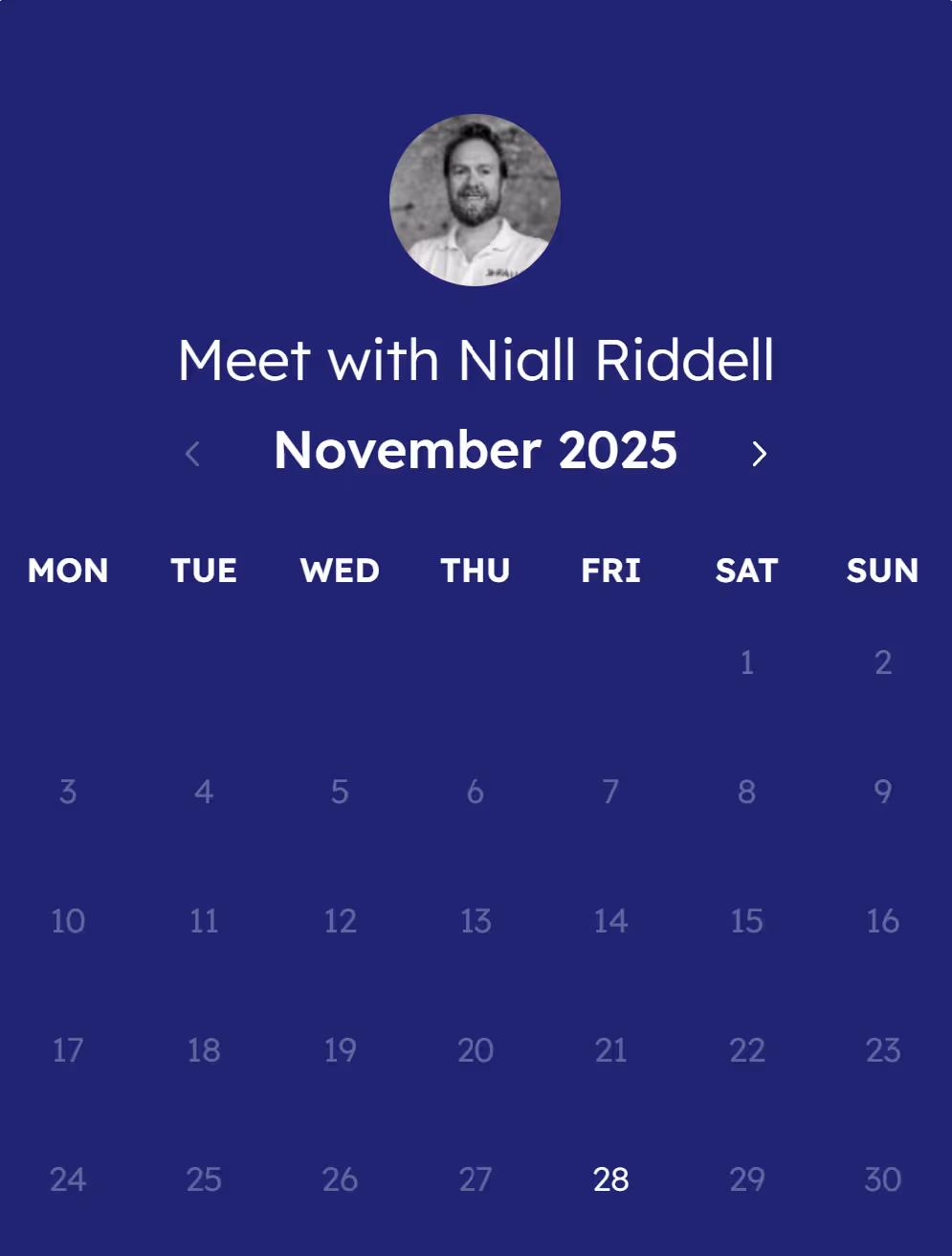 Preview image for Niall Riddell's calendar.
