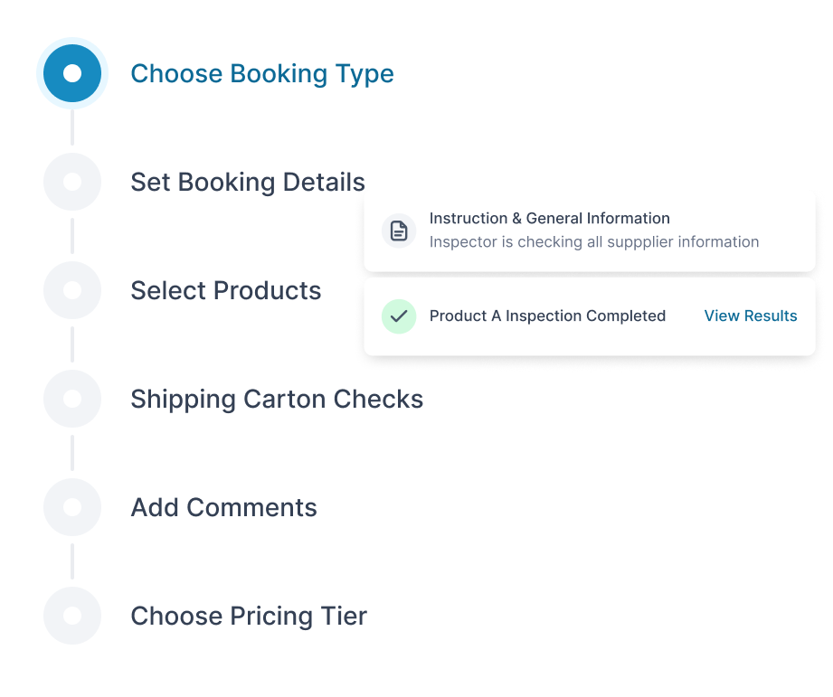 Easily book inspections, audits, and labs