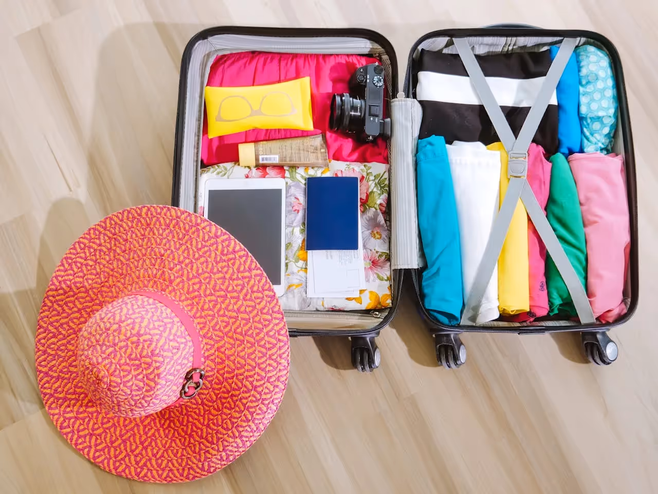 International student packing for college in U.S. dorm room essentials