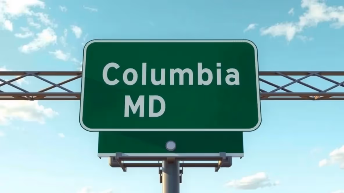 Downtown Columbia skyline at sunset