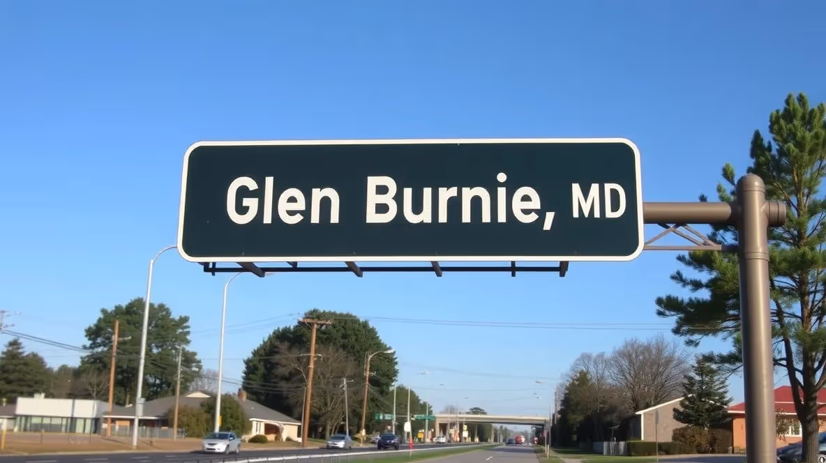 Downtown Glen Burnie skyline view