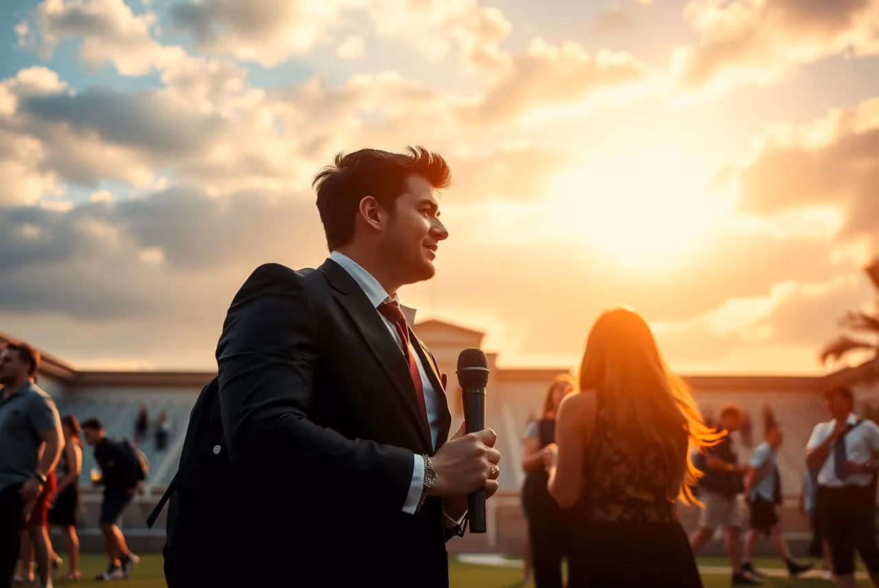 A group of college students dressed up for a formal event.