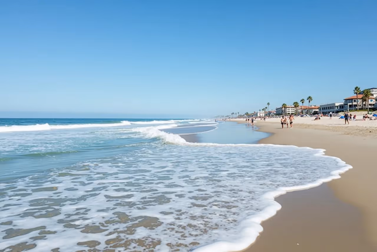 Huntington Beach CA water temp chart