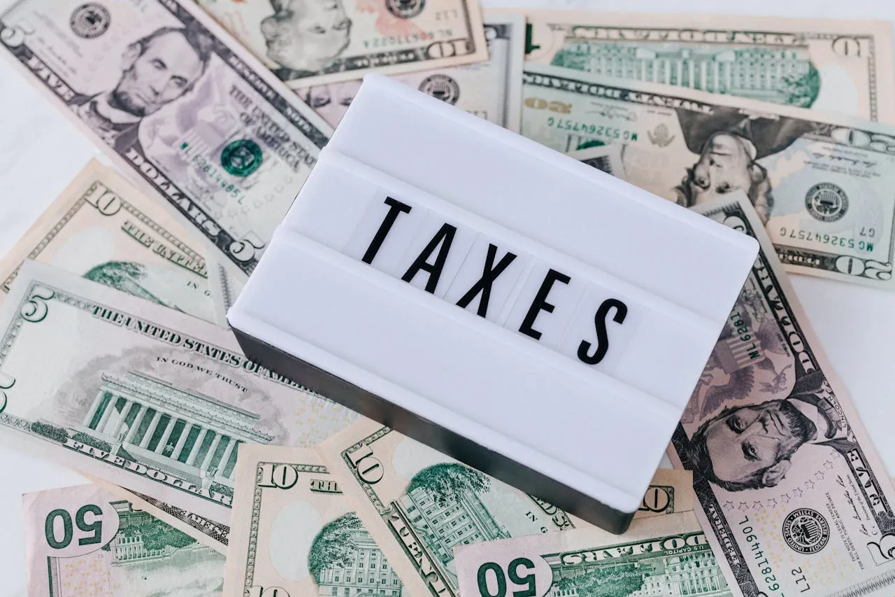 Accounting documents and financial charts