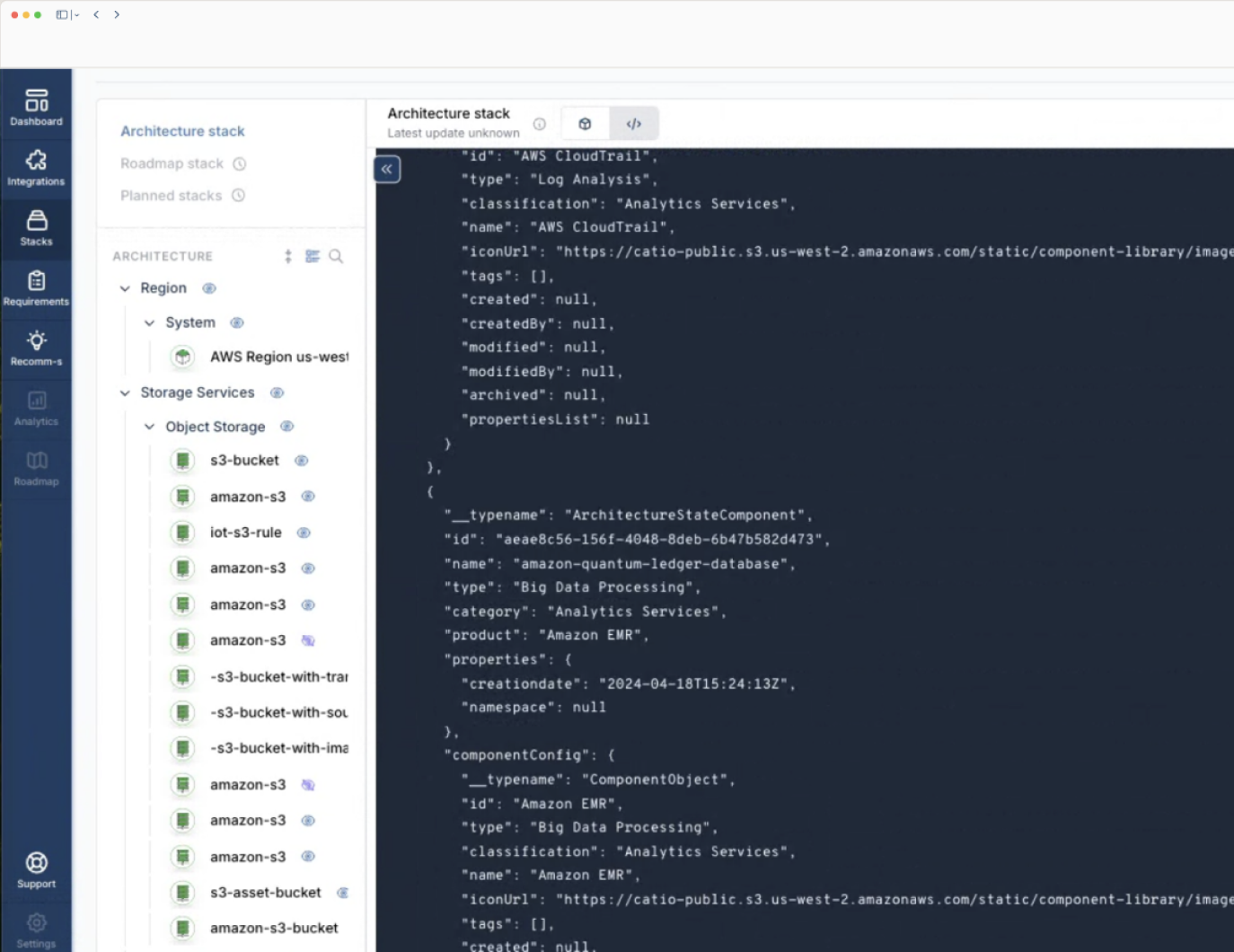 Explore live architecture maps that stay up to date as your systems evolve, revealing dependencies, integrations, and performance patterns.