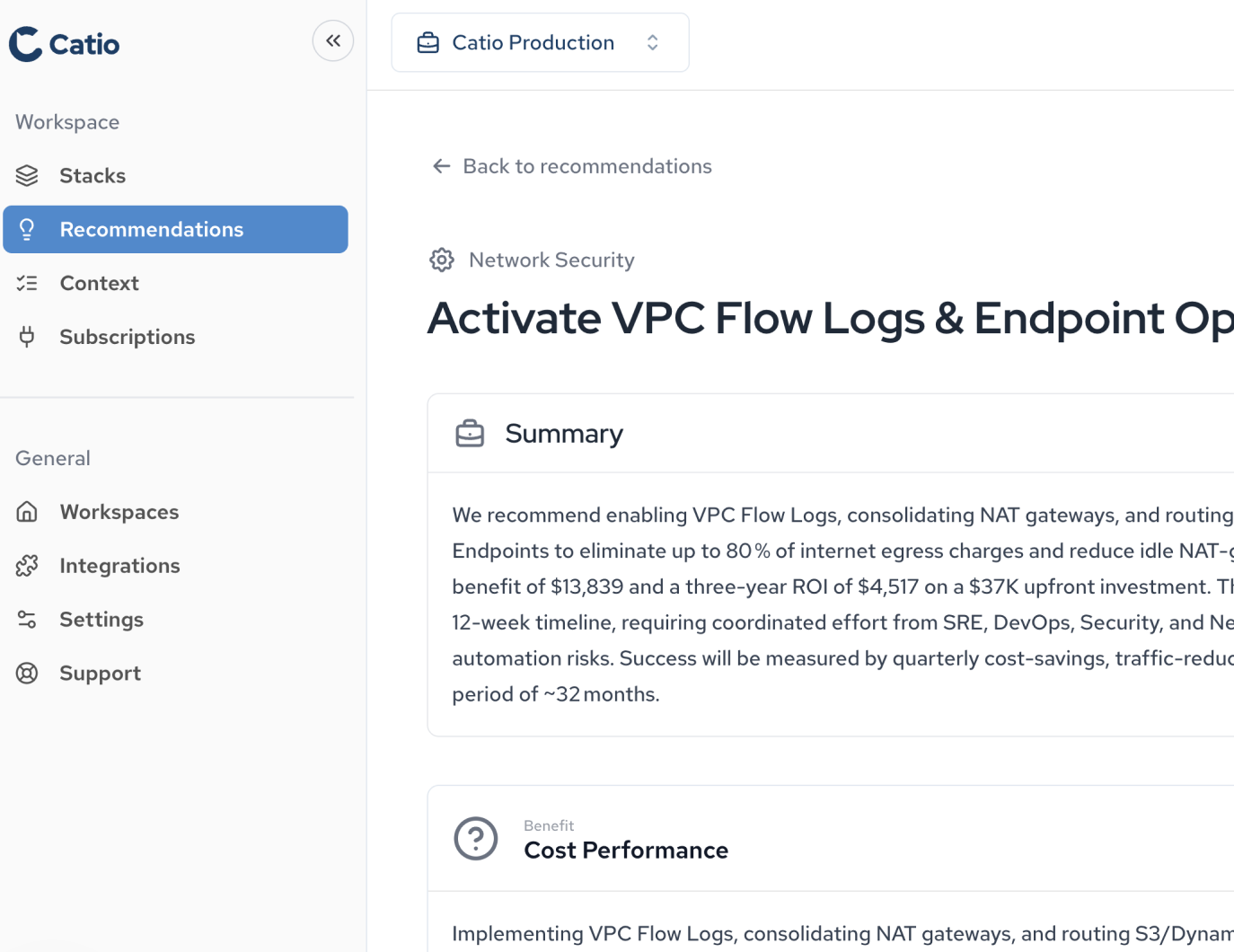 Turn insights into action with automatically generated roadmaps and prioritized recommendations aligned to your business goals.