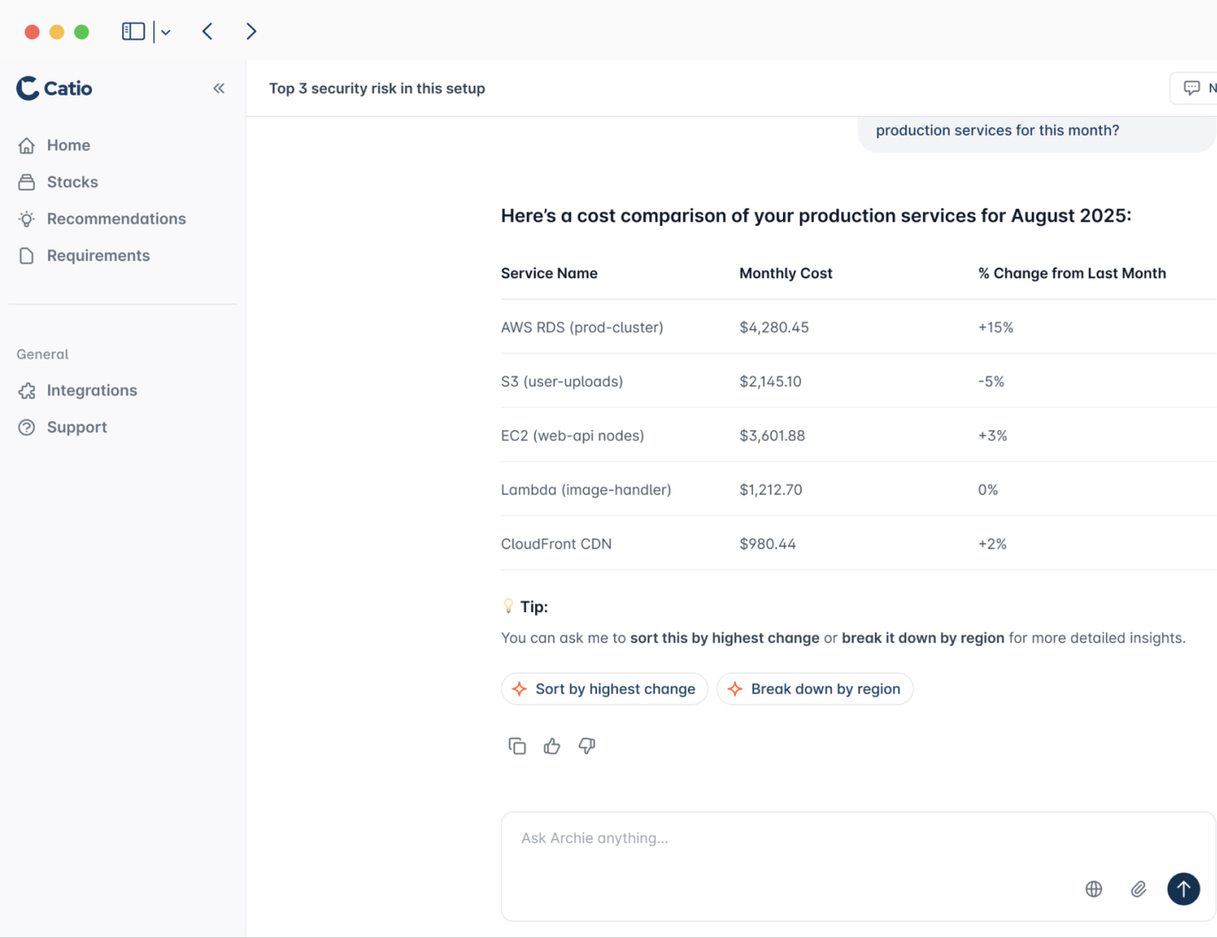 Get precise, context-aware answers based on your stack, your history, and your objectives.