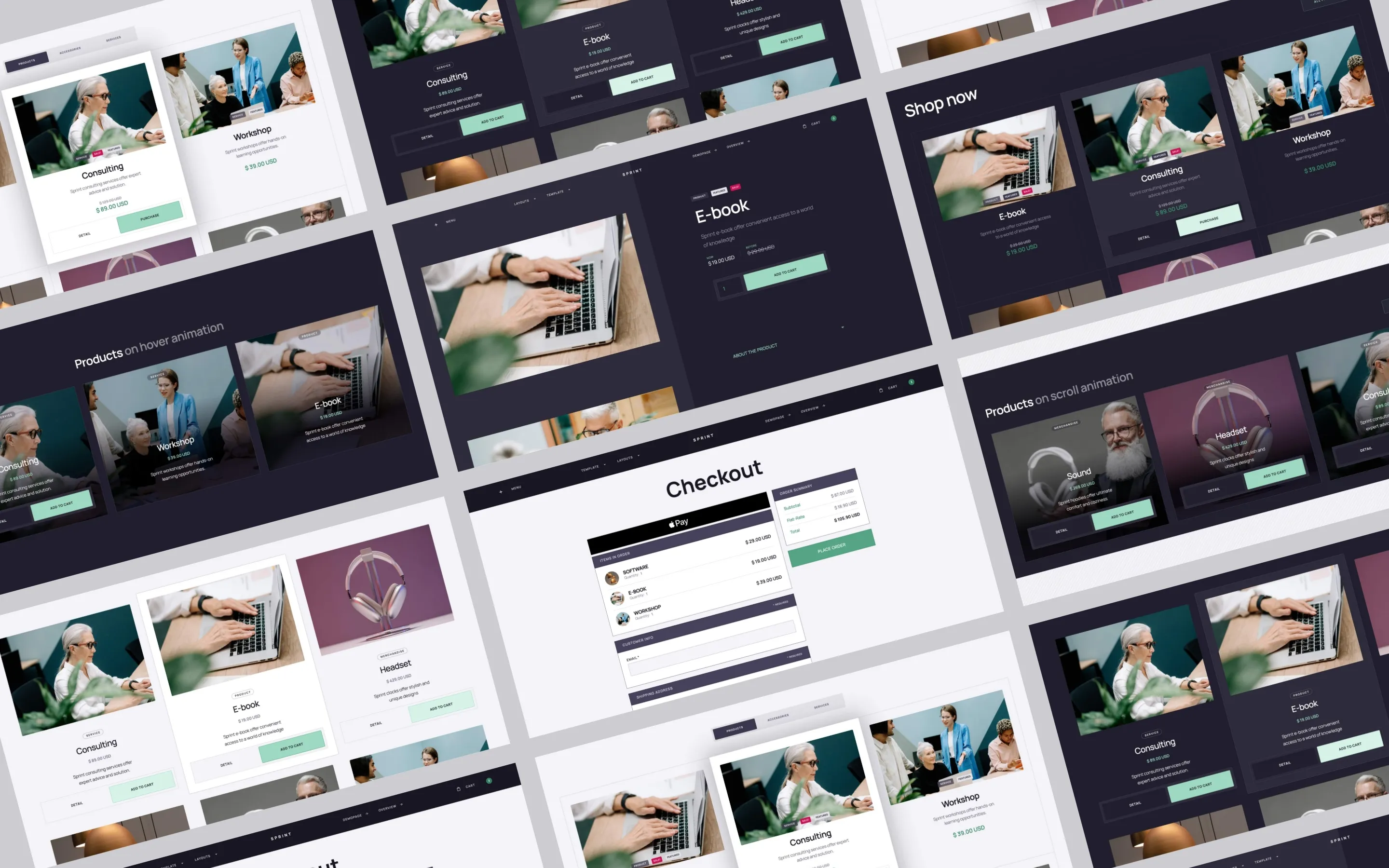 Sprint - Ultimate UI kit website Webflow template