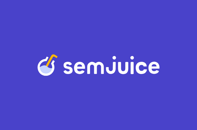 Logo Semjuice avec un pictogramme de boisson et une paille sur fond violet.