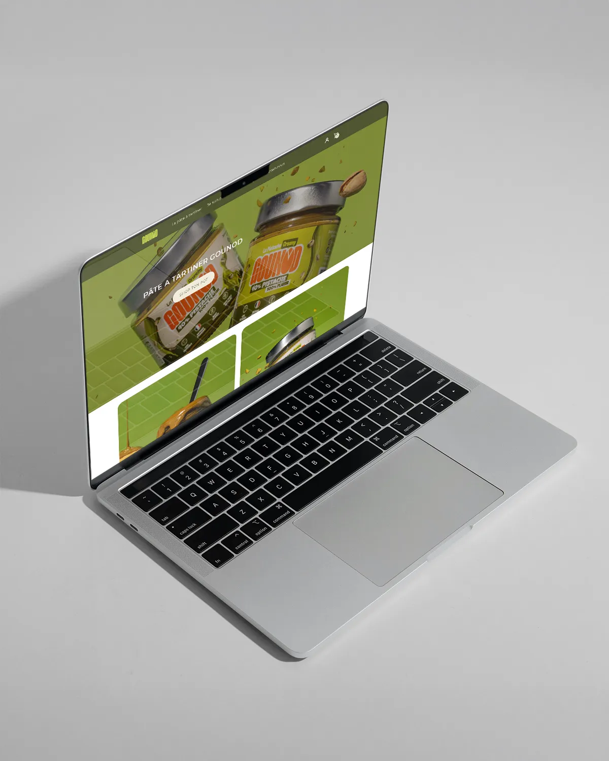 Mockup du nouveau site Gounod affiché sur ordinateur