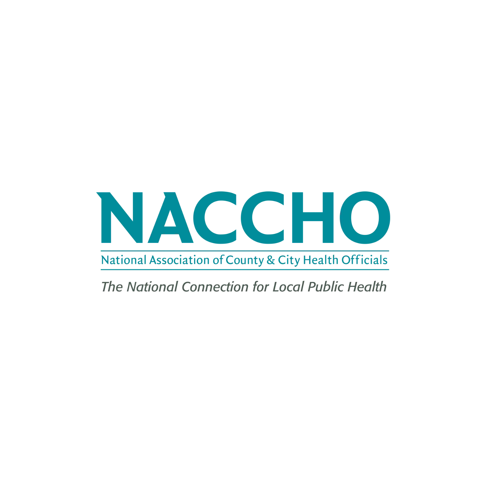 NACCHO logo with text National Association of County & City Health Officials and tagline The National Connection for Local Public Health.