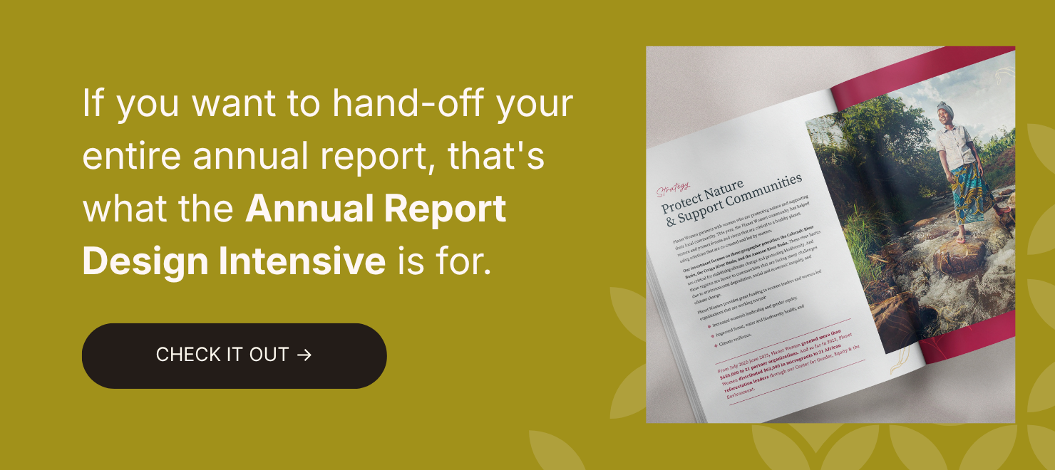 Ipad on a green floral background displaying an image of a blue, patterned PDF