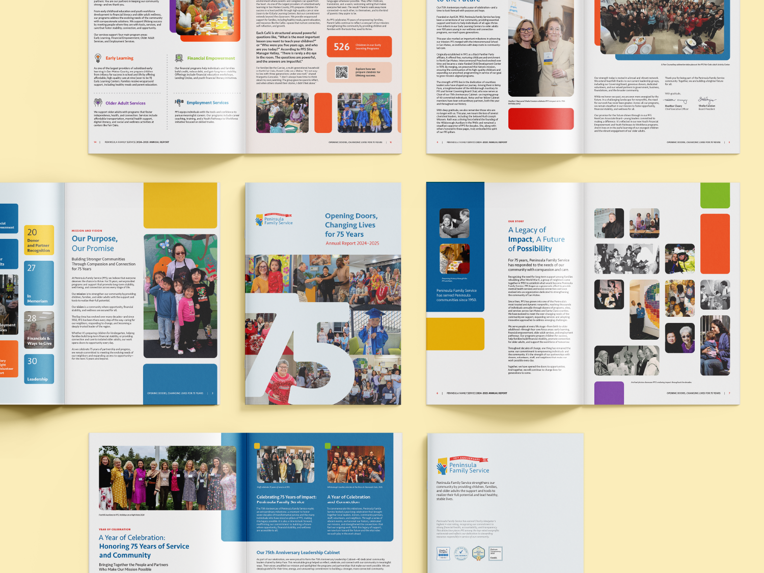How Peninsula Family Service Used Their Annual Report to Honor 75 Years and Inspire What’s Next