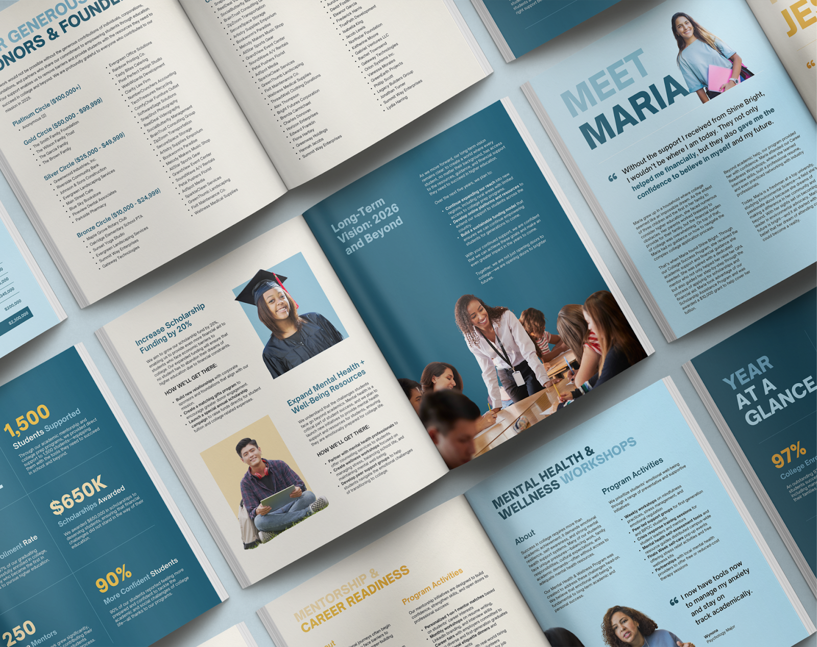 Creative annual reports for nonprofits: Bold Monochromatic by Acton Circle