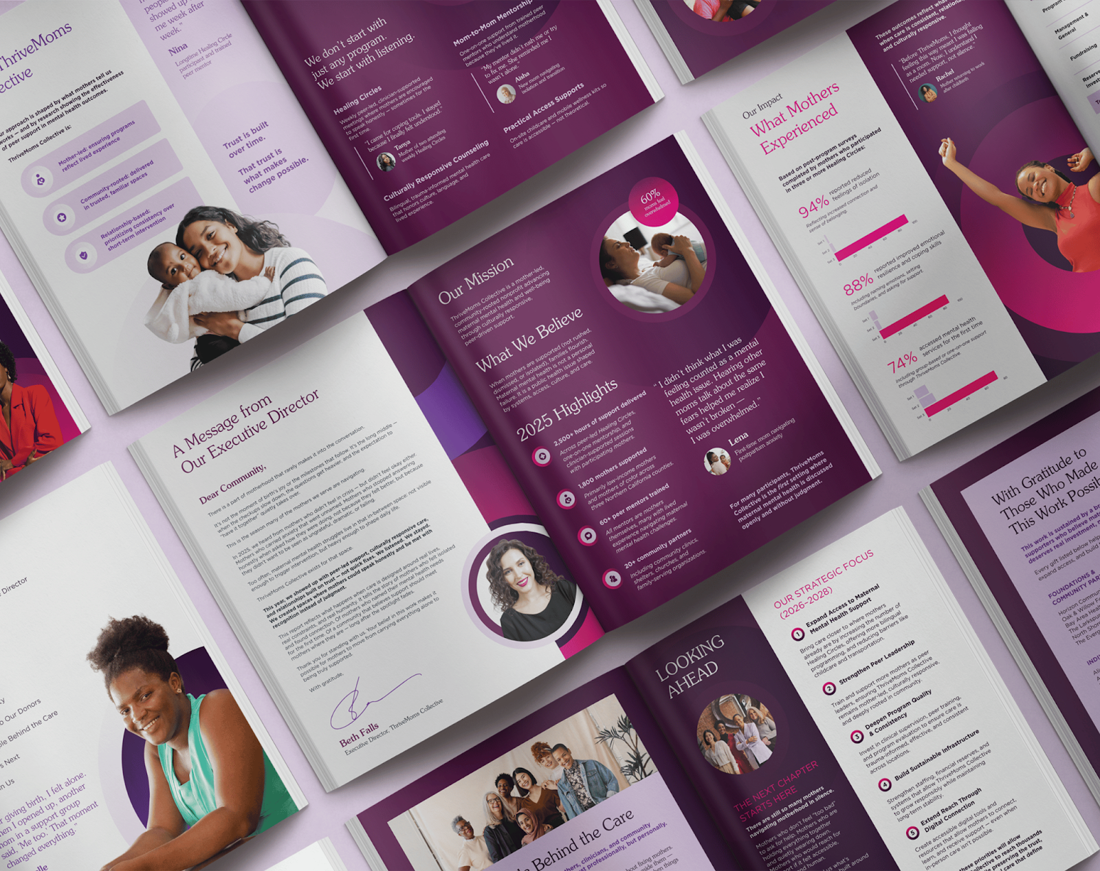 Creative annual reports for nonprofits: Rich Glow by Acton Circle