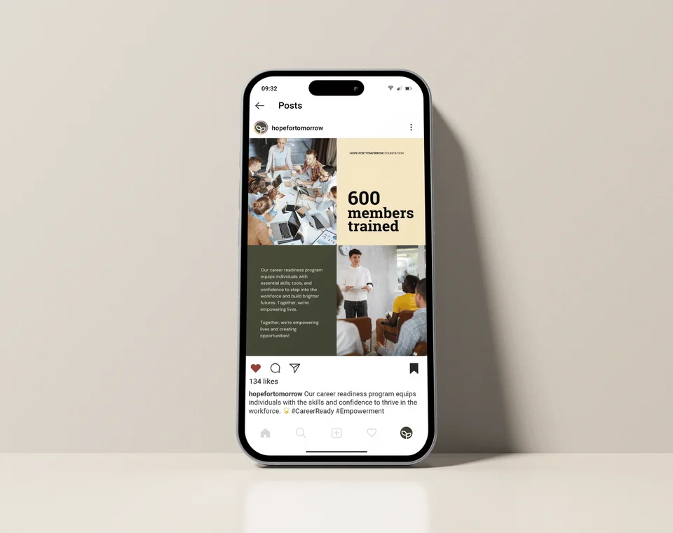 Annual report showing up consistently on Instagram