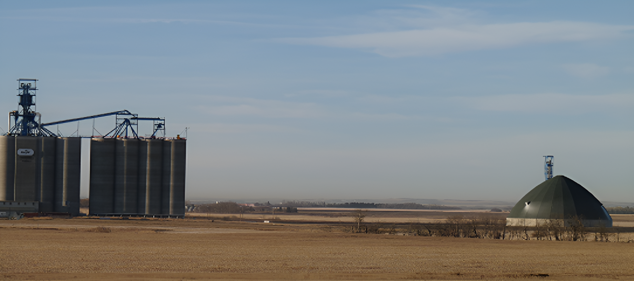 Fertilizer Dome concrete bulk storage - FWS Group fertilizer facility construction in Camrose Alberta