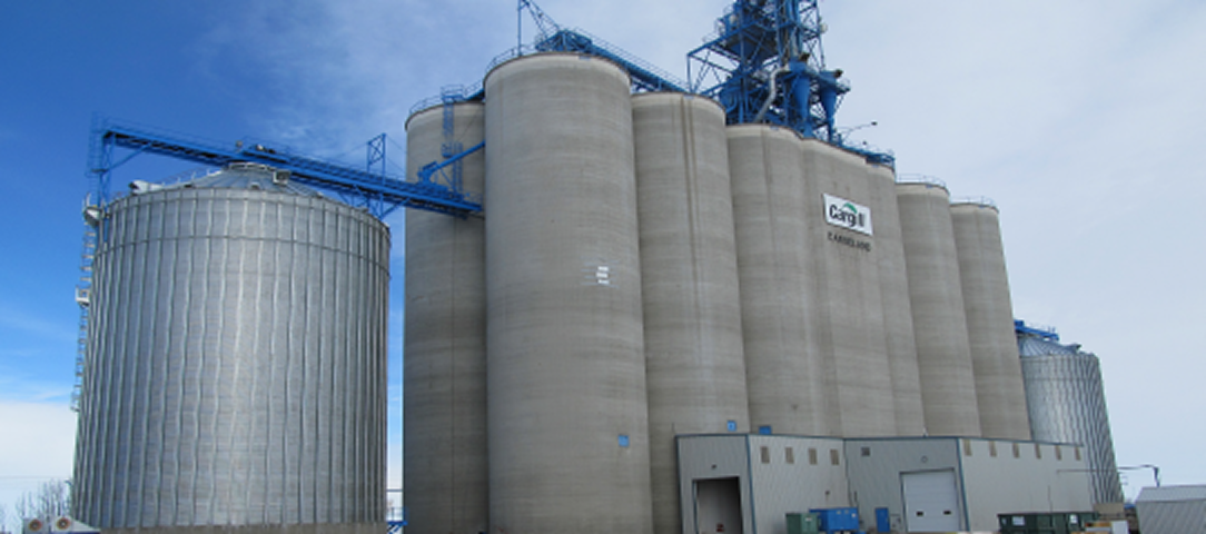 Inland Grain Terminal concrete storage - FWS Group grain handling construction in Carseland Alberta