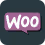 WooCommerce logo with white Woo text inside a purple speech bubble.