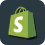 Shopify logo with a shopping bag and an S on it.