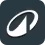 White stylized leaf icon on dark rounded square background.