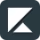 White triangle and smaller shape on dark teal square background.