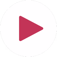 Play button icon with a maroon triangle on a white circular background.
