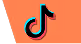 TikTok logo with musical note on a red slanted background.