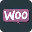 WooCommerce logo with white Woo text on a purple speech bubble shape.